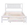 PAGED Twin Size Daybed Modern Pine Bed Frame with 2 Storage Drawers and Bedside Guardrail for Bedroom and Living Room - 3 of 4