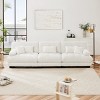 134" Modular Chenille Sectional Sofa with Deep Cloud Cushions & Round Bolster Arms, 3 Seater  Couch for Living Room-3irtyhousy - 2 of 4