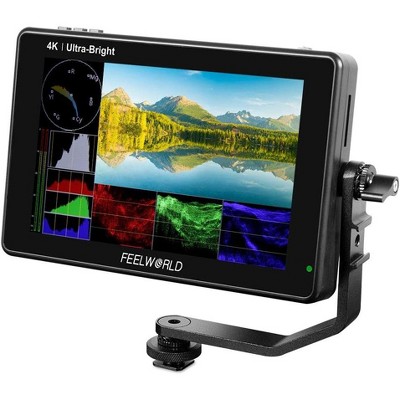 FEELWORLD LUT7 PRO 7 Inch Ultra Bright 2200nits DSLR Camera Field Monitor 3D LUT Touchscreen HDR Waveform F970 External Power and Install Kit 4K HDMI