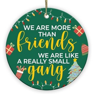 Lomsoe 2025 Christmas Ornament Funny Ceramic Ornament Friendship Ornament Christmas Hanging Ornament Christmas Tree Decor Christmas Gift - 1 of 1