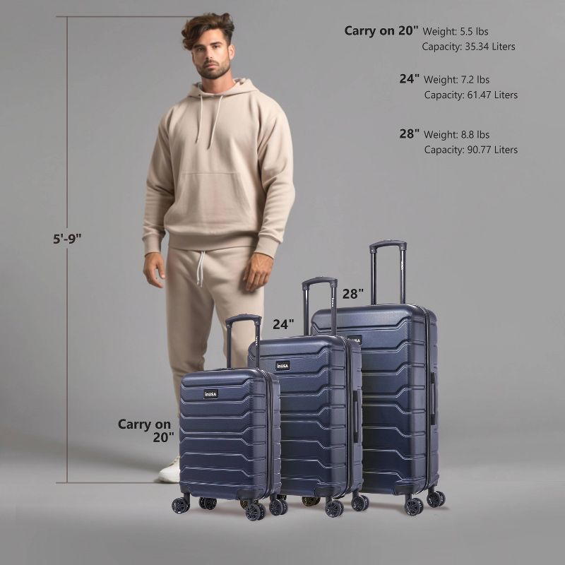 InUSA Trend Lightweight Hardside Spinner 3pc Luggage Set , 4 of 16