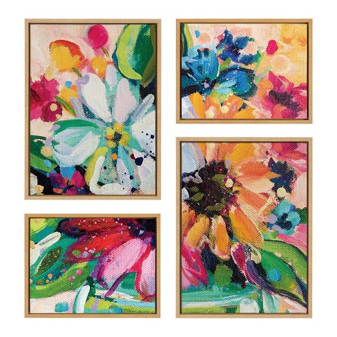 Kate & Laurel All Things Decor (set Of 4) Sylvie Wild Growth Framed ...