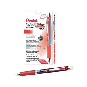 Pentel EnerGel Deluxe RTX Retractable Gel Pens Fine Point Red 816146 - 1 of 3
