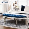 CAVINAS Bench Semi-Circle Ottoman with Tufted Velvet-Touch Fabric Rubberwood Legs for Bedroom - 4 of 4