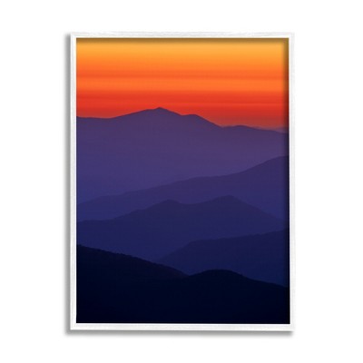 Stupell Industries Bold Mountain Sunrise Sky Framed Giclee Art