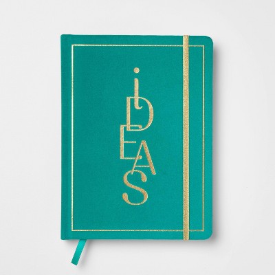 240pg College Ruled Journal 8"x6" Ideas - Threshold™: Velvet Hard Cover, FSC Certified, Green, All Ages