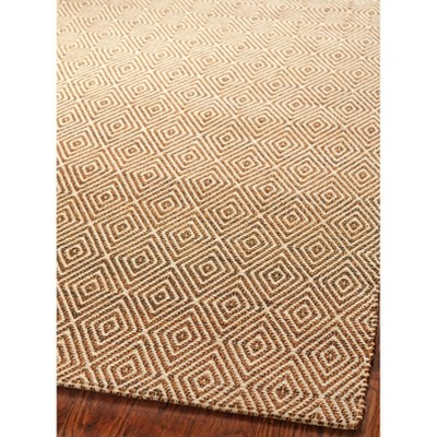 Gold Handwoven Geometric 4' x 6' Synthetic Area Rug