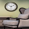 12" Classic Trim Indoor/Outdoor Wall Clock Gold - Infinity Instruments: With Thermometer, Weather-Resistant - 3 of 4