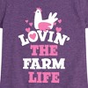 Girls' - Instant Message - Lovin The Farm Life Fitted Short Sleeve Graphic T-Shirt - 2 of 4