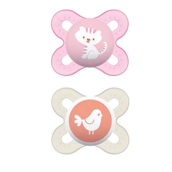 Frigg 2pk Daisy Rubber Pacifier Nipple - Size 1 - Dusty Rose/lily Pad :  Target