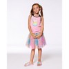Deux par Deux Girl Organic Cotton Racerback Tank Top Candy Pink and Black - 4 Years - 2 of 4