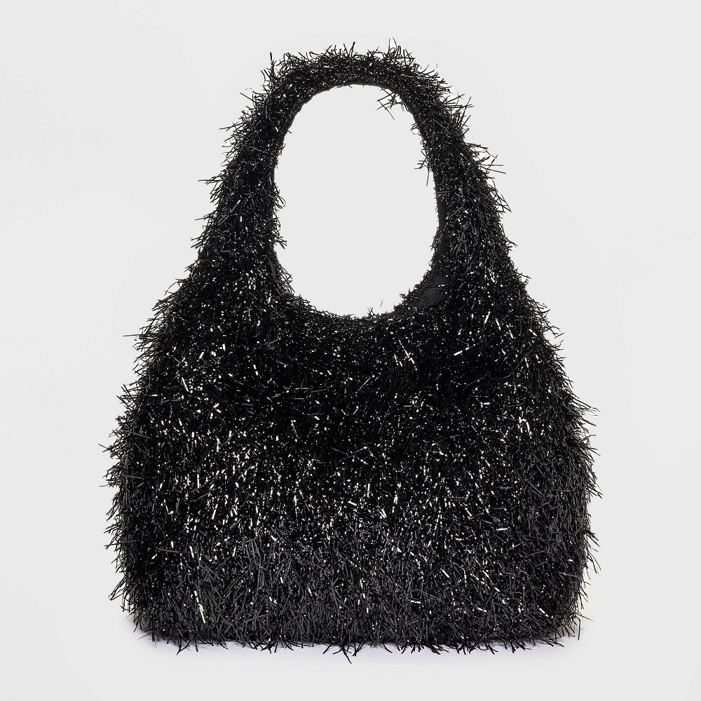 Tinsel Mini Party Tote Handbag - A New Day™ Black
