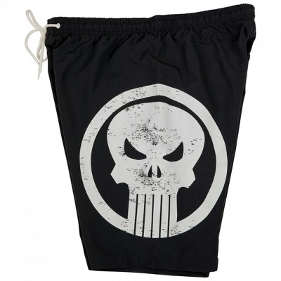 Punisher Mens Marvel Comics The Punisher Skull Symbol Board Shorts - Medium (32-34) — фото 6