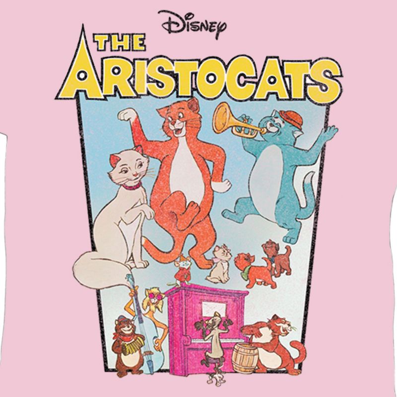 Girl's Aristocats Retro Crew Poster T-Shirt, 2 of 5