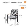 Sapphtopaz Patio Dining Chairs Aluminum Outdoor Dining Chairs with Cushions, Tapered Feet for Garden, Patio, Lawn - 2 of 4