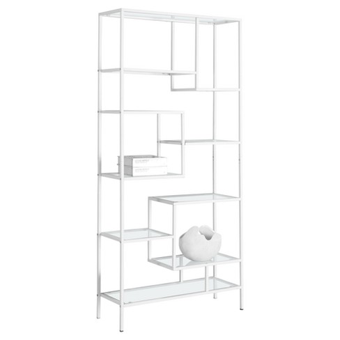 White glass clearance bookcase