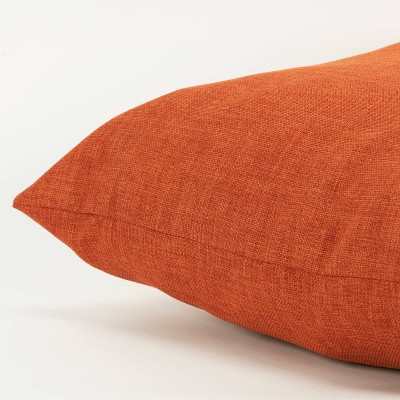 Burnt Orange 22"x22" Poly Filled Square Throw Pillow