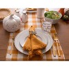 Design Imports  Heavyweight Check Fringe Table Runner, Pumpkin Spice, 14X108" - 4 of 4