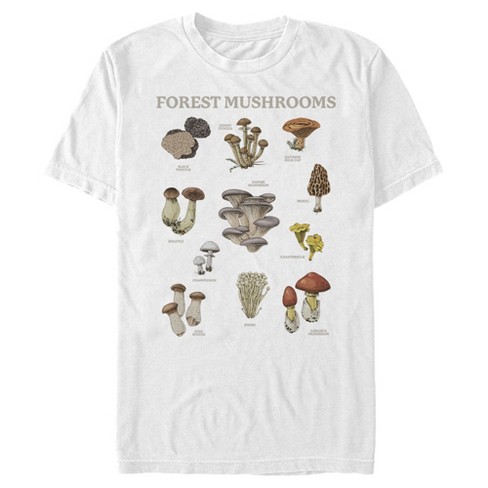 Men's Lost Gods Forest Mushrooms T-Shirt - White - 3X Large