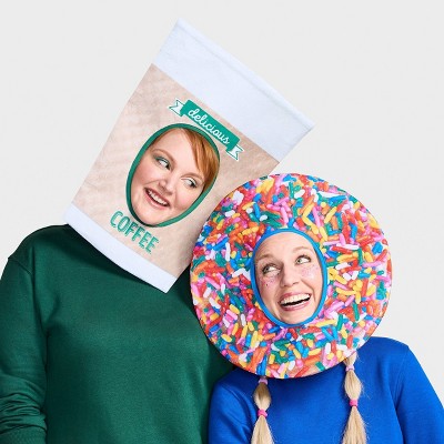 2pc Adult Coffee and Donut Costume Masks Kit - Hyde and EEK! Boutique™