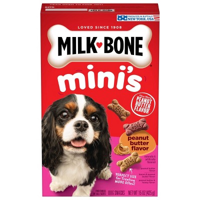 MilkBone Mini's Biscuits Peanut Butter Flavor Dog Treats - 15oz