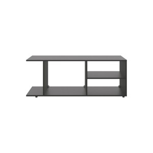 GlasFlength TV Stands and Consoles TV Console Table TV Center TV Stand with Open Storage Shelves for Living Room, Black, 13.7"*47.4"*17.8" - 1 of 4