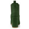Allegra K Women's Round Toe Chunky High Heels Ankle Chelsea Boots - 4 of 4