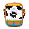 Disney Vegan Leather Cross Body Backpack for Men and Women with Adjustable Strap, Toy Story Woody Doll Chest with Back Close Up Brown - 3 of 4