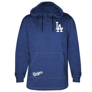 MLB Los Angeles Dodgers Men's Henley Hooded Jersey - 1 of 3