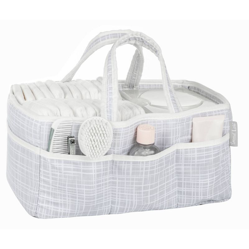 Trend Lab Criss Cross Diaper Storage Container - Gray, 3 of 14