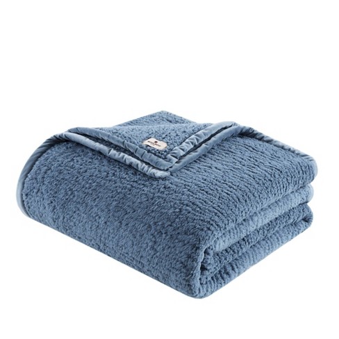 Twin Burlington Berber Bed Blanket Blue Target