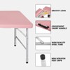 ALEXOUN Pink Folding Table - Heavy-Duty, Easy-to-Clean Portable Plastic Table for Camping, Picnics, Parties,Families, Outdoor Enthusiasts - 4 of 4