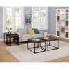 27.5" Set Of 2 Arcadia Acacia Wood Square Coffee Tables Antiqued Mocha - Alaterre Furniture: Industrial Style, Trestle Base - 4 of 4