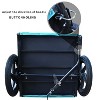Munora - Light Green Foldable Pet Jogging Stroller - 88LB Capacity - All-Terrain Bicycle Trailer for Dogs & Cats - 4 of 4