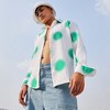 Campus Sutra Men Men's Chalk White:Emerald Green Spraypaint Shirt - 2 of 3