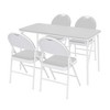Portable Folding Card Table and Chair Set for 4, 5 Piece PU Upholstered Padded Tabletop and Chairs,for Camping, Dining Room, Office - 4 of 4