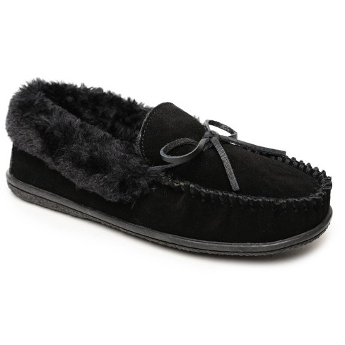 Black minnetonka sales slippers