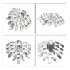 Unique Bargains Women's Rhinestone Shoe Buckle 1.97"x1.57" Silver Tone 2 Pcs - 4 of 4
