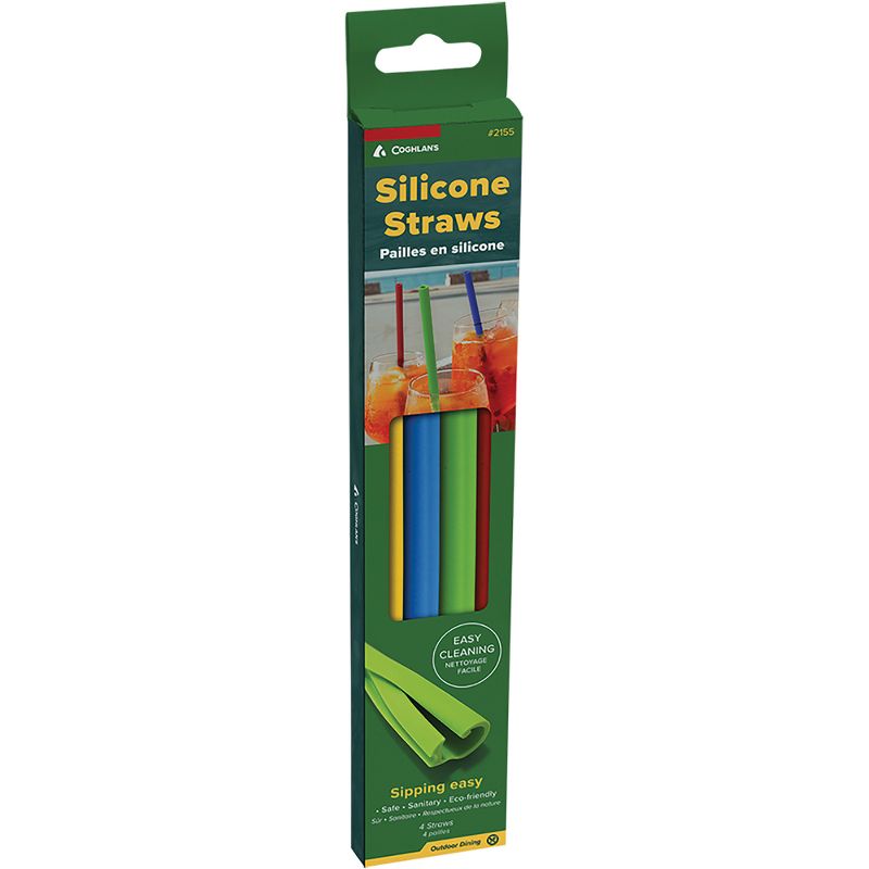 Coghlan's Silicone Straws 4-Pack - Multicolor, 1 of 4