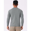 INSPIRE CHIC Men's Long Sleeve V-neck Solid Color Knitted Pullover Sweater - 3 of 4