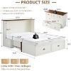 AMERLIFE Murphy Bed, Cabinet Bed Frame with Charging Station and Storage Drawer - 2 of 4
