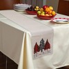 Unique Bargains Christmas Table Runner Three Christmas Trees Linen 72"x13" 1 Pc - 2 of 4