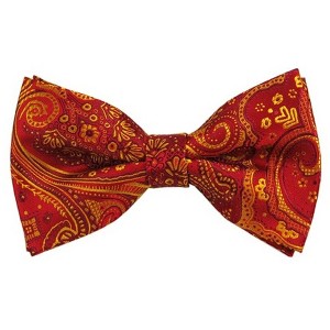 Men's Paisley Color 2.75 W And 4.75 L Inch Pre-Tied adjustable Bow Ties - 1 of 3