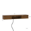 Grungis Wall Mounted TV Stand with 16 Color LEDs for TVs Up to 65 Inch,Floating Console Table for Bedroom,Living Room - 3 of 4