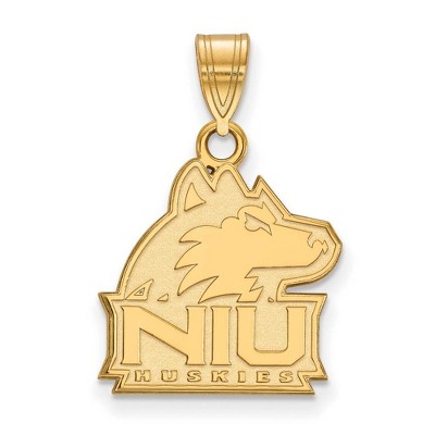 Black Bow Jewelry 14k Yellow Gold Northern Illinois Huskies NCAA Medium Pendant