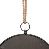 Large Round Metal Wall Mirror with Rope Hanging Loop - Stonebriar Collection: Modern Decor, No Assembly Required - 3 of 4