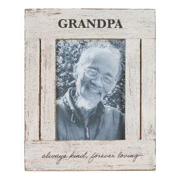 5x7 Inches Grandpa Always White Wood & Glass Photo Frame - Foreside Home & Garden