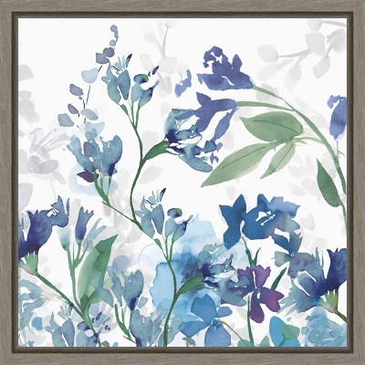 Amanti Art Colors of the Garden III Cool Shadows by Wild Apple Portfolio Canvas Wall Art Print Framed 16-in. x 16-in.