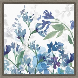 Amanti Art Colors of the Garden III Cool Shadows by Wild Apple Portfolio Canvas Wall Art Print Framed 16-in. x 16-in. - 1 of 4