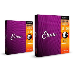 Elixir Phosphor Bronze Acoustic Guitar Strings with NANOWEB Coating, Medium (.013-.056) 2-Pack - 1 of 4